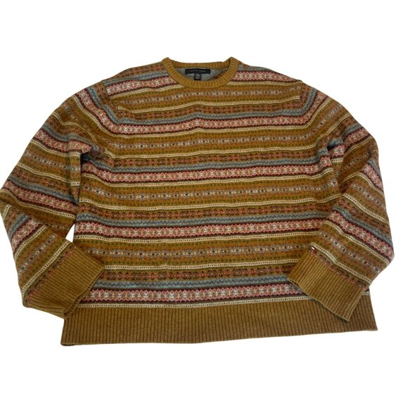 Tommy Hilfiger XXL Fair Isle Lambswool Sweater Crewneck Ribbed Hem and Cuffs - Picture 1 of 14